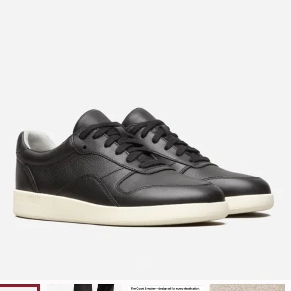 Everlane Court Sneaker, black.